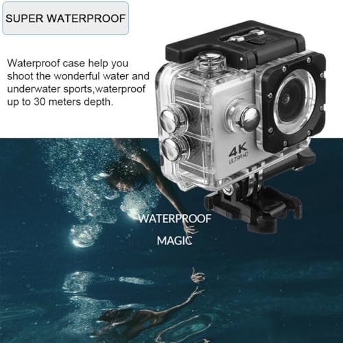 Image of ZoTronico 4K Action Camera 16mp [CR10 Model] with Accessories - WiFi, Memory Card Support, 170 Wide Angle, Vlogging & YouTube (4k UHD Camera, Multi Colour depending Upon availablity)