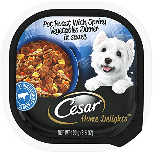 CESAR HOME DELIGHTS Soft Wet Dog Food Pot Roast with Spring Vegetables Dinner