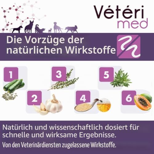 Natürliche Tabletten für Hunde – Anders als chemische Entwurmungsmittel – Von den französischen Veterinärbehörden zugelassener Hersteller 15 Tabletten