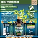 SCHILDDRÜSE INTENSO® Selen Jod Tabletten - WICHTIG: Laborgeprüfter -Umwandler Schilddrüse- Komplex mit Selen, Jod (155µg pro Kapsel) und Thymian -Hochdosiert- Vegan DE SCHEUNENGUT®