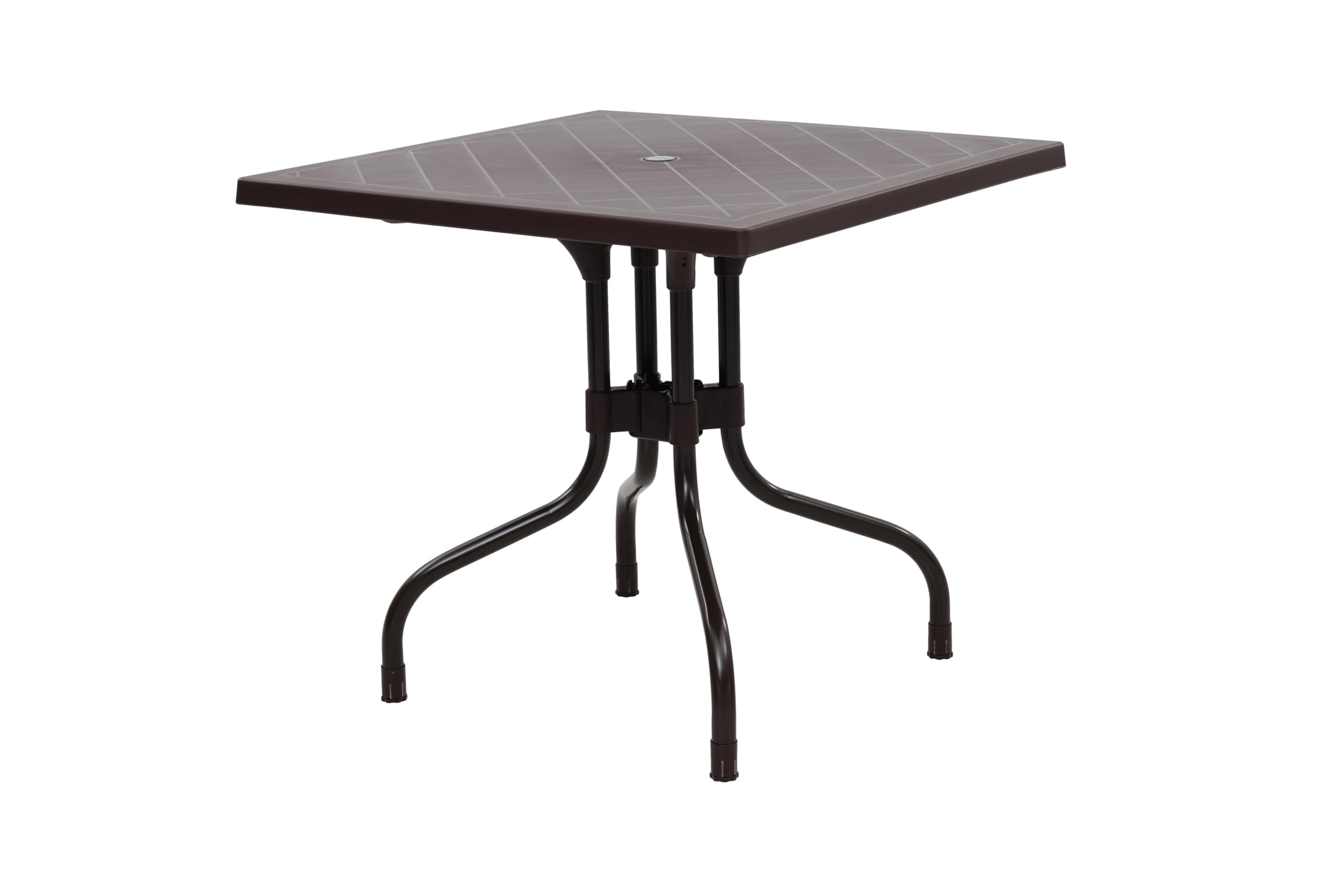 Supreme Furniture Olive Foldable Mahjong Table | 30 Inch Square Plastic Top with Metal Legs for Cards, Board Games, Indoor, Outdoor & Garden Use | 40 Months Warranty* | Brown-image-41