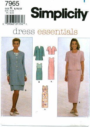 Patron Simplicity 7965 ajusté pour coudre une robe sans défaut de taille