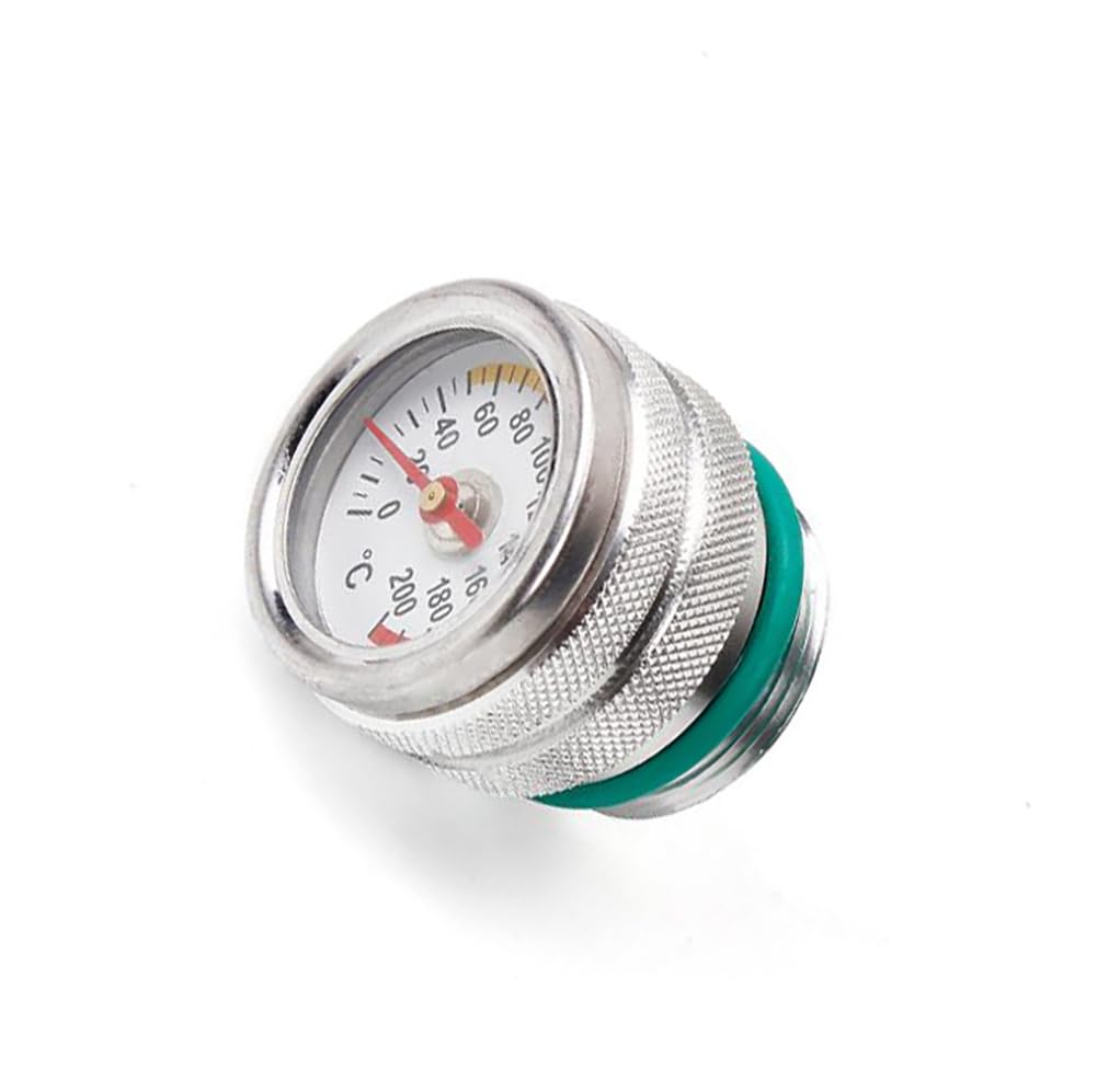 Termometro motore per moto, indicatore di temperatura del motore, M30 x 1,5, tappo termometro dell'olio, per moto, ad alta pressione, termometro, compatibile con 1987-1998 650, argento