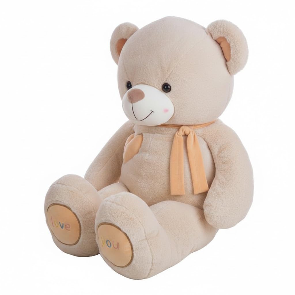 Creaciones Llopis – Oso y Perro de Peluche Gigante 140 cm – Animales de Peluche Grandes – Varios Modelos y Colores (Oso Love Beis)
