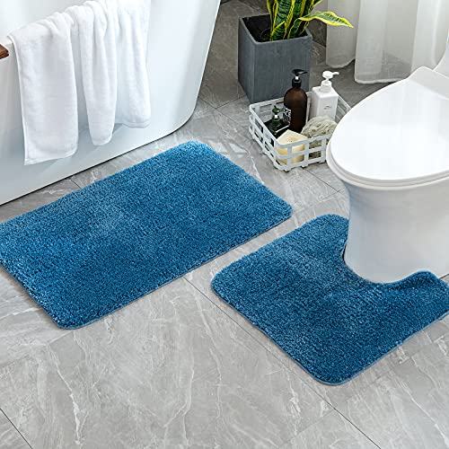 MIULEE Badematte Duschvorleger Badvorleger Flur 2er Set rutschfest Matte Teppiche Badteppich Badezimmerteppich Waschbar… – Bild 7