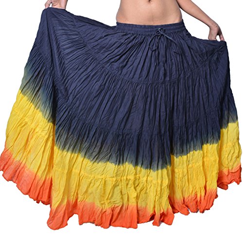 Wevez Professional Belly Dancers 12 Yard Cotton Skirt for Dance