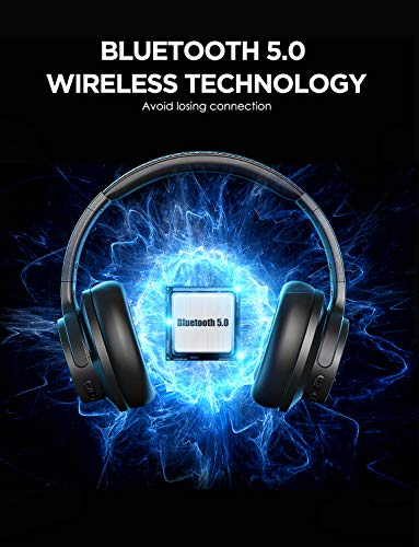 AUSDOM Hybrid Active Noise Cancelling Bluetooth 5.0 Kopfhörer, Wireless V5.0 Over Ear Kopfhörer, extra tiefer IVC-BASS… - Image 6