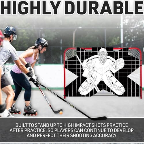 Objectif de gardien de but de hockey de rue avec zones de tir portables et légères - 2