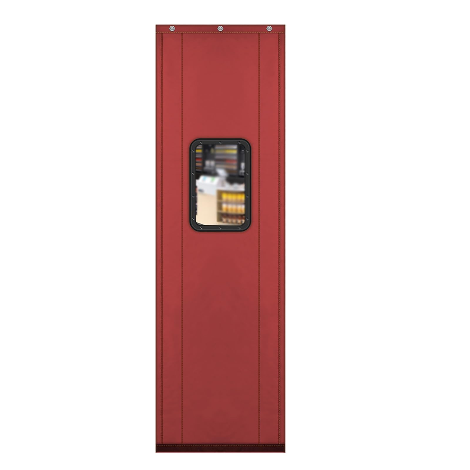 VFDVSWZSA door curtain, Thickened Windproof Cotton Door Curtain, Single Piece, Suitable for Commercial and Home Use(Red,65 * 250cm/25.6 * 98.4in)