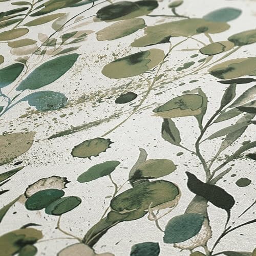 A.S. Création Non-Woven Wallpaper Floral in Green Blue White Modern Flower Wallpaper 396971 10.05 m x 0.53 m High-Quality Wallpaper Flowers Made in Germany - Image 3