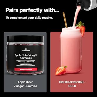 Protein Works | Diet Breakfast 360 - GOLD Innovation, On-the-Go Healthy Weight Loss Meal Replacement Shake, Added Caffeine, Low Sugar, Summer Berries, 18 Servings, 1kg