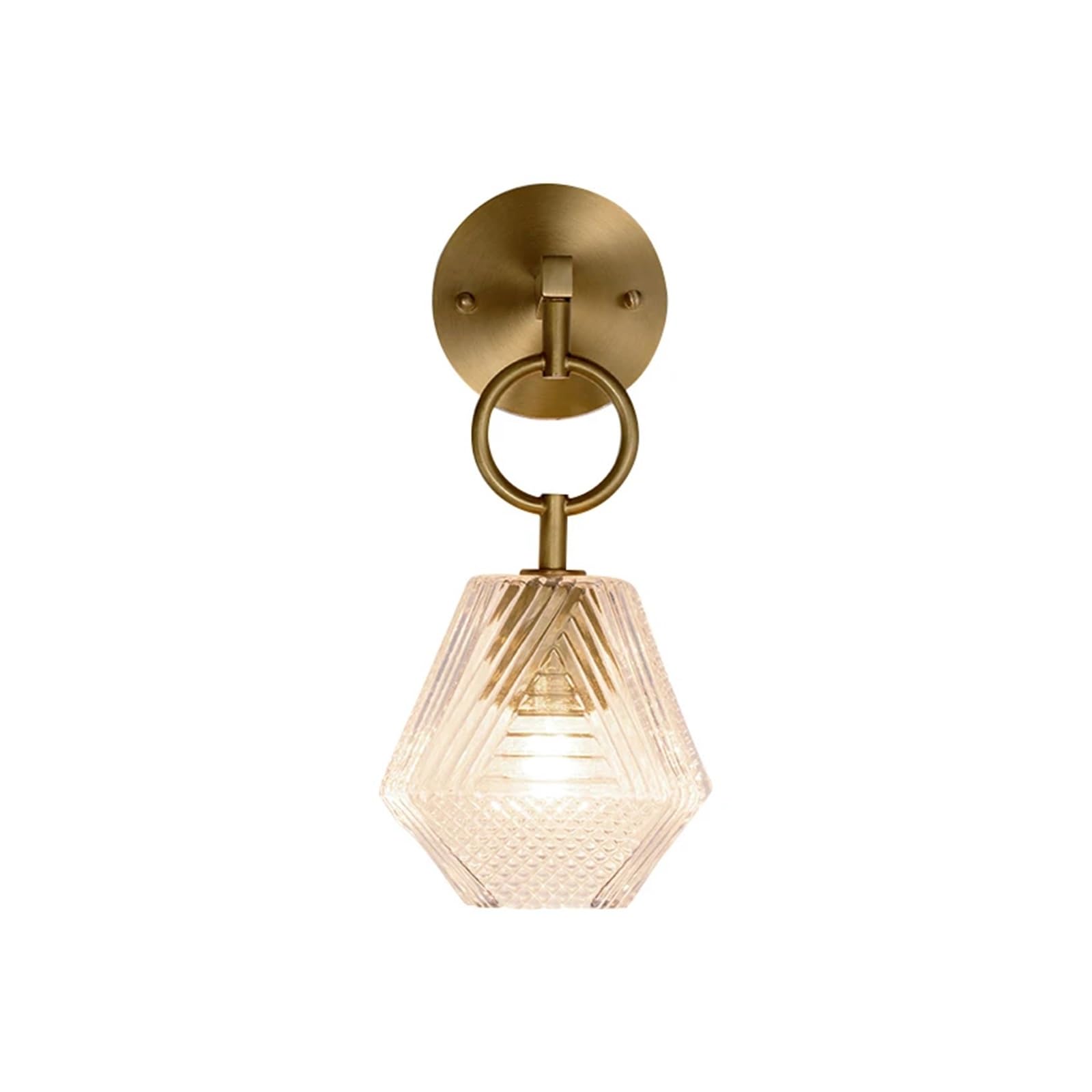Olskfuh Cool White Crystal Wall Lamp Copper Gold Sconce Light Luxury Decoration Living Room Bedroom Bedside Balcony Aisle Wall Light,