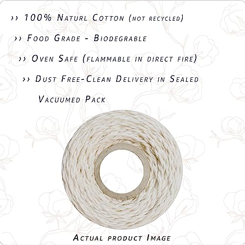 Cotton Farm Cooking Twine, 500 Feet String, 0.1 Inch (2Mm) Thickness, Twisted (Extra Strong), 100% Unbleached Cotton - Butchers Choice For Cooking #TOP3