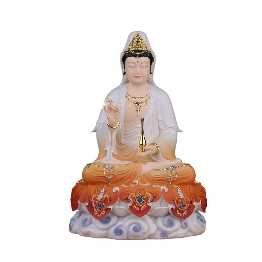 Statua Buddy do wnętrz kult do domu żywica posąg buddy ozdoby biuro salon zen buddyjski przedpokój dwór Guanyin ozdoby medytacyjna statua buddy rzeźba