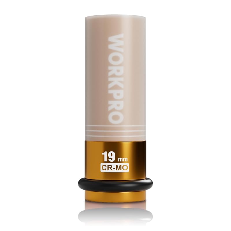 Soquete de Impacto para Porca de Roda WORKPRO 19 mm, Parede Fina, Encaixe Quadrado de 12,7 mm (1/2 pol.)
