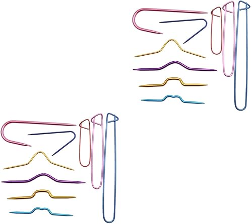 SEWACC 18 piezas de soporte de hilo agujas torcidas agujas de tejer a mano, agujas de lana con agujas de tejer, soporte de agujas, soporte para disponible en Yaxa Peru