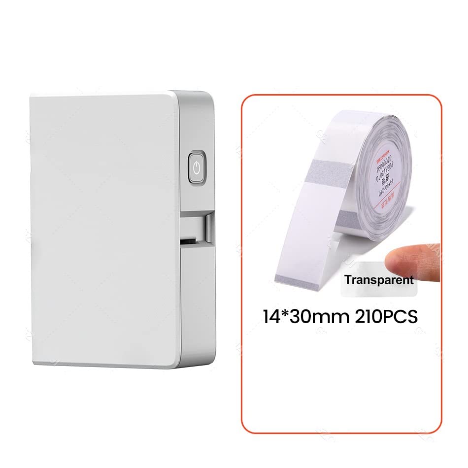 Image of Mini Portable Label Printer Thermal Transfer Pocket Printer with Black Ribbon(Add 1Transparent)