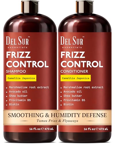 DEL SUR Frizz Control Shampoo and Conditioner Set | 16 fl oz Each...
