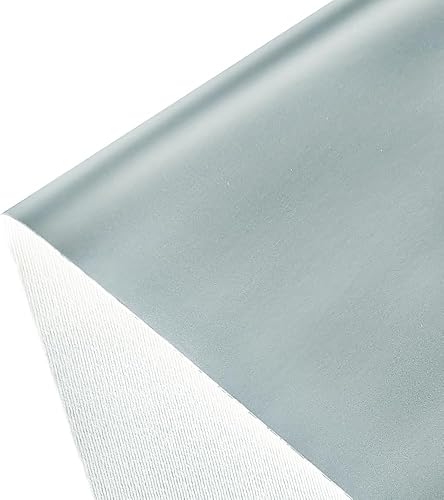 ZLIFA - Hojas de piel sintética metálica de color liso plateado, 12 x 53 pulgadas, rollo de tela sintética texturizada para aretes, lazos, bolsas,