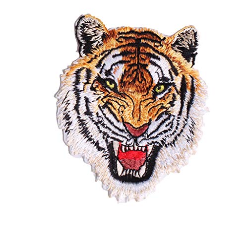 Fliyeong Écusson brodé à coudre ou à repasser de qualité supérieure - Motif lion tigre - Pour vêtements et jeans - 6
