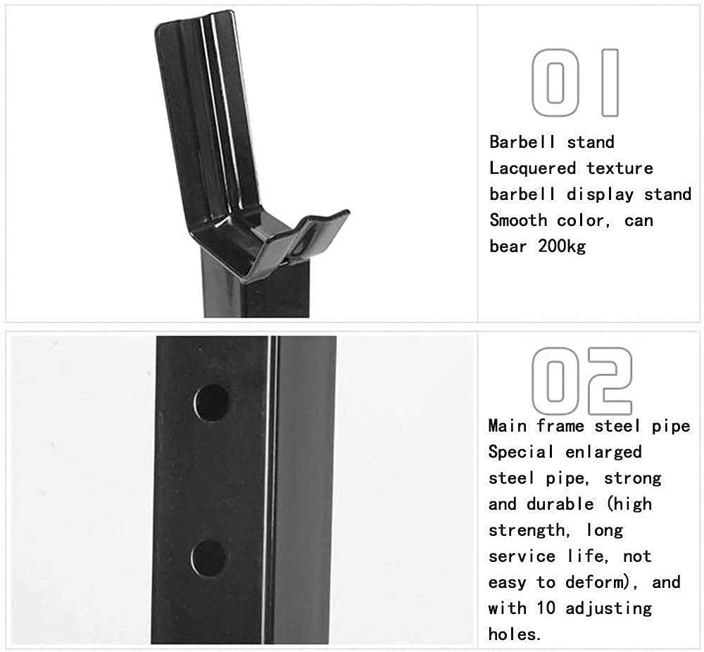Squat Stand Dipping Station Gym Weight Bench Press Stand Free-Weight Racks Squat Rack Weight Adjustable Lifting Stand Barbell Home Gym Equipment Portable Fitness Training Machines-Load Capacity 2