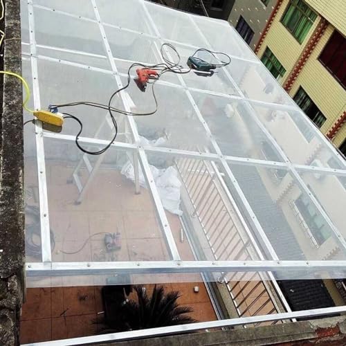 Nianxinn Clear Polycarbonate Sheet Roof Panels Acrylic Plastic Sheet,Uv Protection Rainproof Cover,Outdoor Awning Shelter,For Greenhouses,Sheds,Carports,Huts,Kennels,Easy To Cut  thumb #6