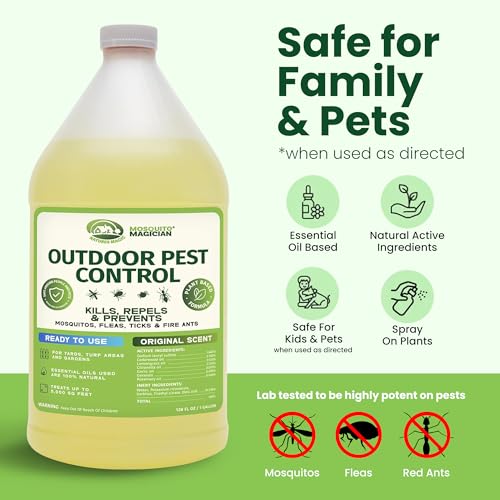 Image of Mosquito Magician Handheld Battery Sprayer Bundle - Includes 2 x 1-Gallon Ready-to-Use Mosquito Spray - Kills Mosquitoes, Fleas & Fire Ants - Adjustable Nozzle for Easy Yard & Patio Application