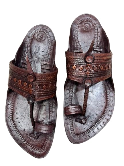 doiphode Brown puda Kapshi Kolhapuri Hand Stitches-picture-10