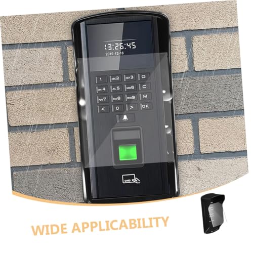 Cubierta de timbre de plástico acrílico negro para protección exterior 4