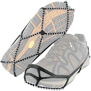 Yaktrax Walk Traction Cleats for Walking on Snow and Ice (1 Pair), Large , Black