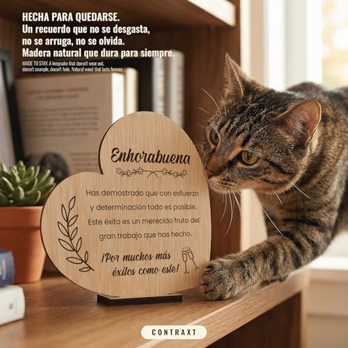 Miniatura 4 de Contraxt Tarjeta De Enhorabuena En Madera. Regalos Para Felicitar Logros Especiales Regalos Originales Graduación Trabajo Hombre Mujer Congratulations Cards Enhorabuena