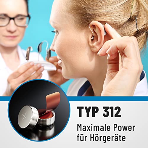 Hörgerätebatterien Absina 312 – 6 Stück