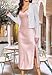 ALCEA ROSEA Women's Long Satin Slip Dress Nightgowns Sexy Lingerie Adjustable Strap Midi Dress Silky Gown V Neck Under Dress (Pearly Pink, M)