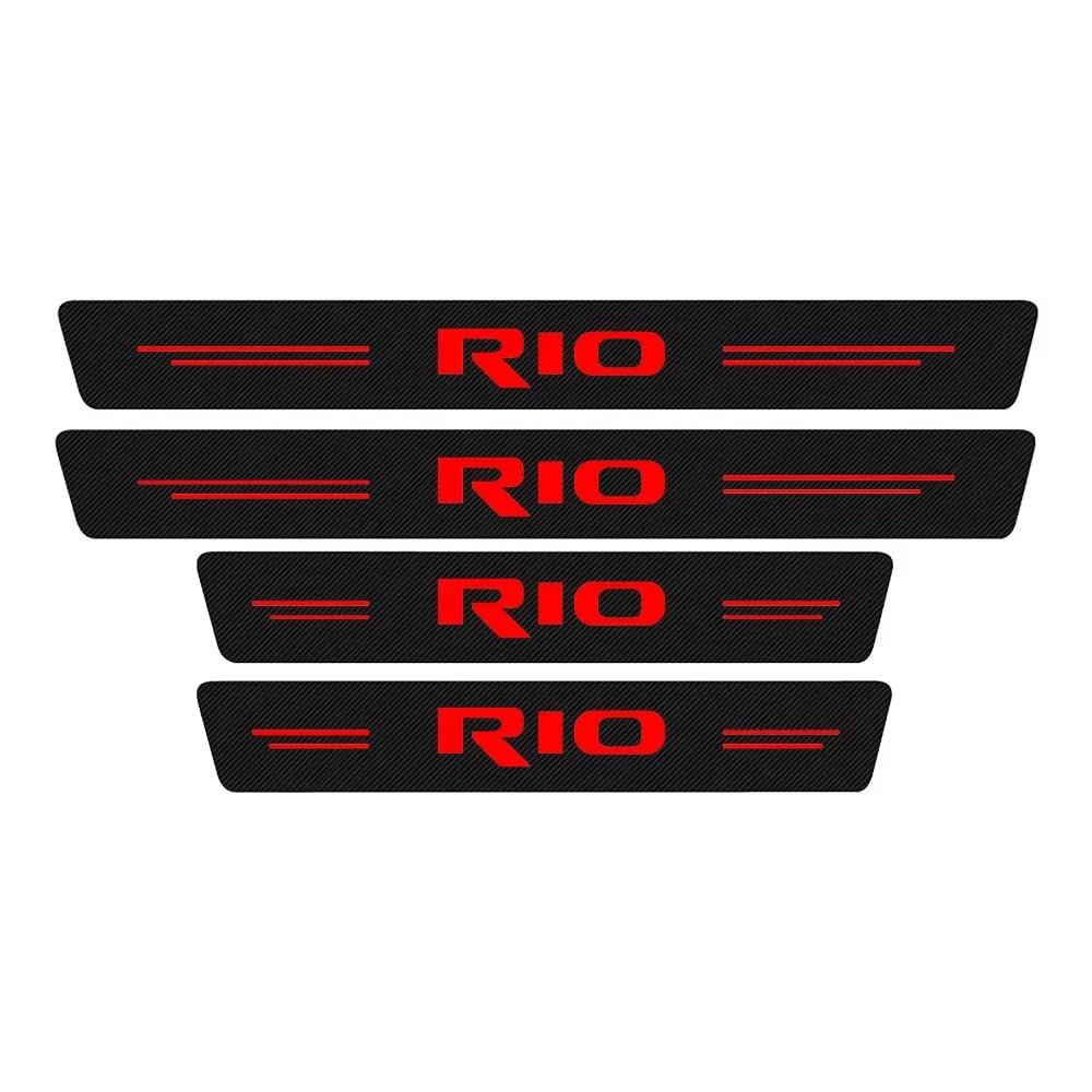 SDYAYFGE 4Pcs Kick Plates Car Door Sill Protector,for Kia RIO