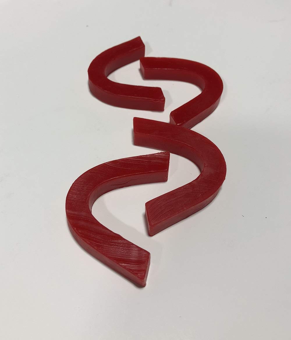 Bite Registration Wax Bite Block Horseshoe RED 100 pcs. 3lb. Dental Lab Meta