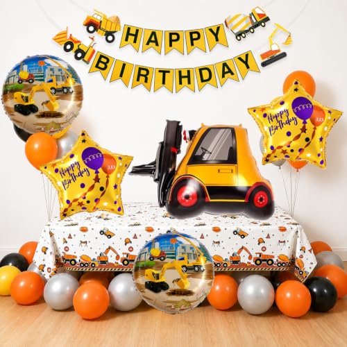 Image of 26 Pcs Construction Theme Birthday Decoration Kit, for Kids