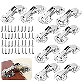 [Acht-Loch-Positionierung, einfach zu installieren]: 10 Schrankscharniere mit 80 Schrauben, es müssen keine zusätzlichen Schrauben gekauft werden. Acht-Loch-Positionierung, kein Öffnen des Lochs, einfache Einstellung zum Ausrichten der Tür, einfaches Ersetzen des alten Scharniers und Einbau in einen neuen Schrank. Verwenden Sie einfach einen Schraubendreher, um die Installation abzuschließen.