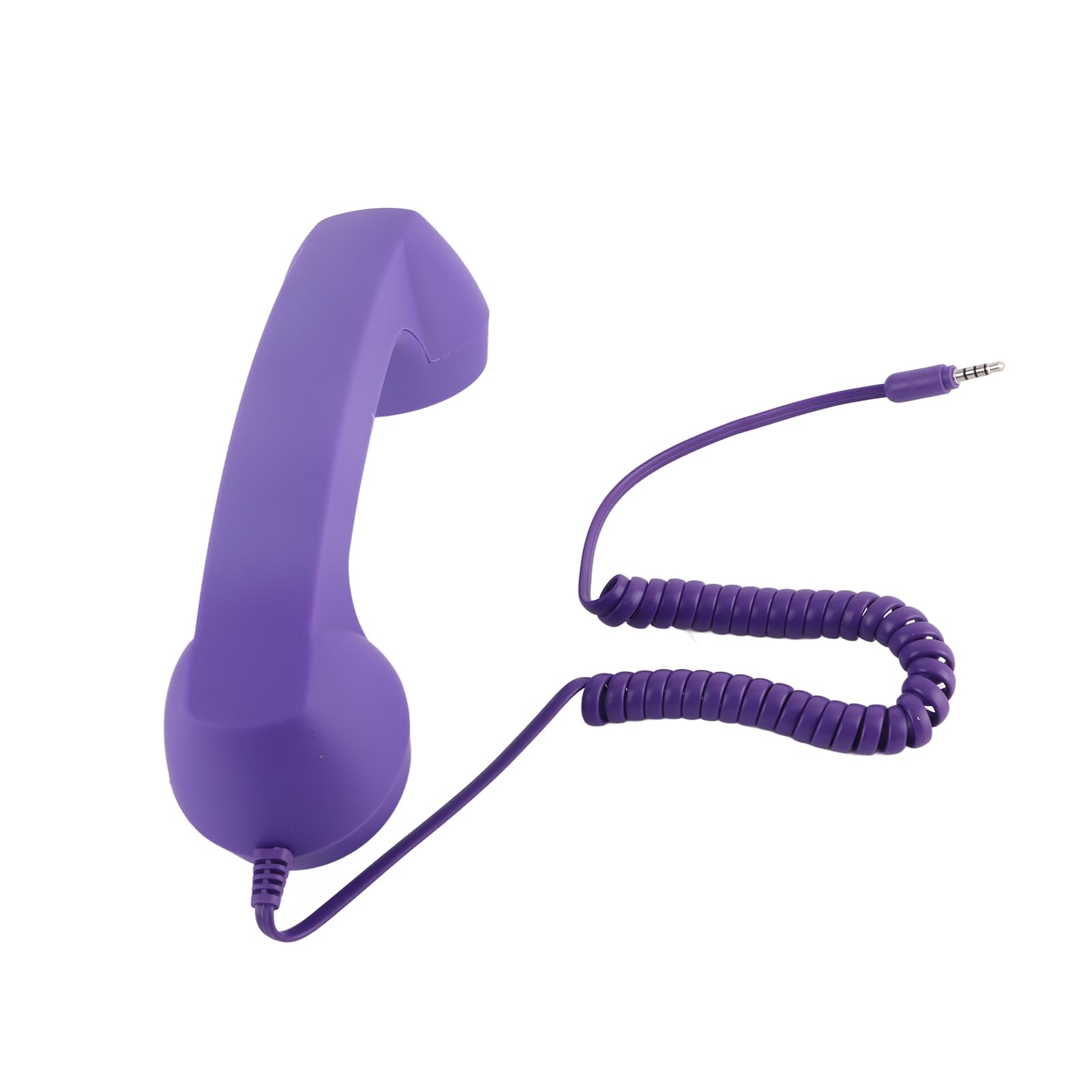 LAISANIM 3.5mm Retro Telephone Handset, Radiation Proof Retro Phone Handset with Adjustable Tone, USB C Vintage Phone Receiver for Old Telephone (Purp)