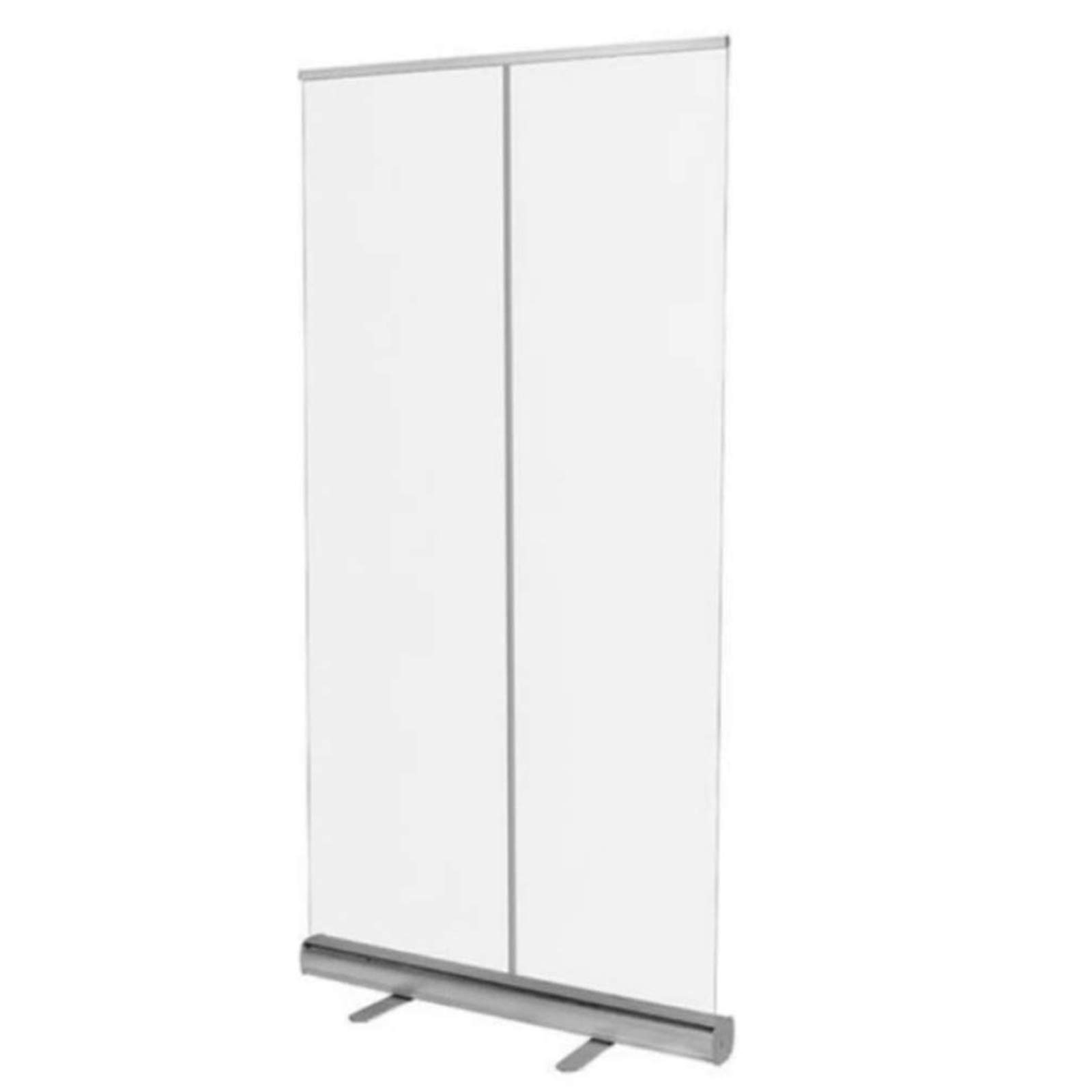 Pare-haleine au sol transparent rétractable et cloison de séparation mobile pour guichet d'accueil