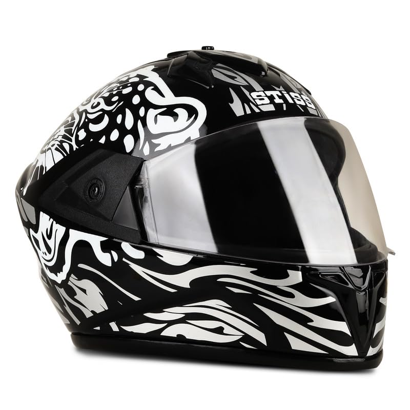 STiSS ISI Certified Full Face Gloss Finish Helmet for Men and Women with Clear Visor(Grey) - Review, Price and Buying Guide