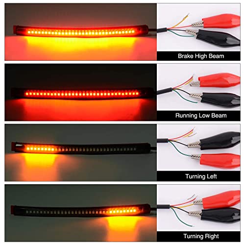 Image of Nilight 32LED 8 inch Flexible License Plate Light Strip Rear Taillight