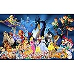 5D Diamond Painting Full Drill,Disneyland Beautiful Princess Cartoon DIY Diamond Painting by Number Kits, Rhinestone Crystal Drawing Gift for Adults Kids, Embroidery Kit Home Wall Décor 12 X 16 Inch