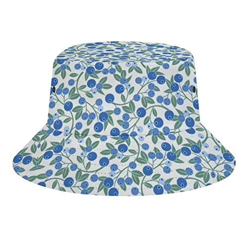 DJNGN Blueberry Sprig Bucket Hat Fisherman Hat Travel Beach Sun Hat Cap