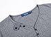 Aiyino Mens Summer Casual V-Neck Button Cuffs Cardigan Short Sleeve T-Shirts M Dark Gray