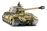1/16 German King Tiger Henschel Turret Air Soft RC Battle Tank Smoke & Sound (Upgrade Version w/ Metal Gear & Tracks)