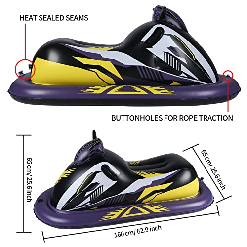 Obaba Snow Tube Inflatable Sleds For Kids And Adults Heavy Duty Large Snow Tubes Outdoor Sledding For Holiday Christmas Fun (63 Inch Snowmobile) #TOP2