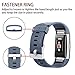 POY Replacement Bands Compatible for Fitbit Charge 2, Classic & Special Edition Sport Wristbands, Large Slate, 1PC