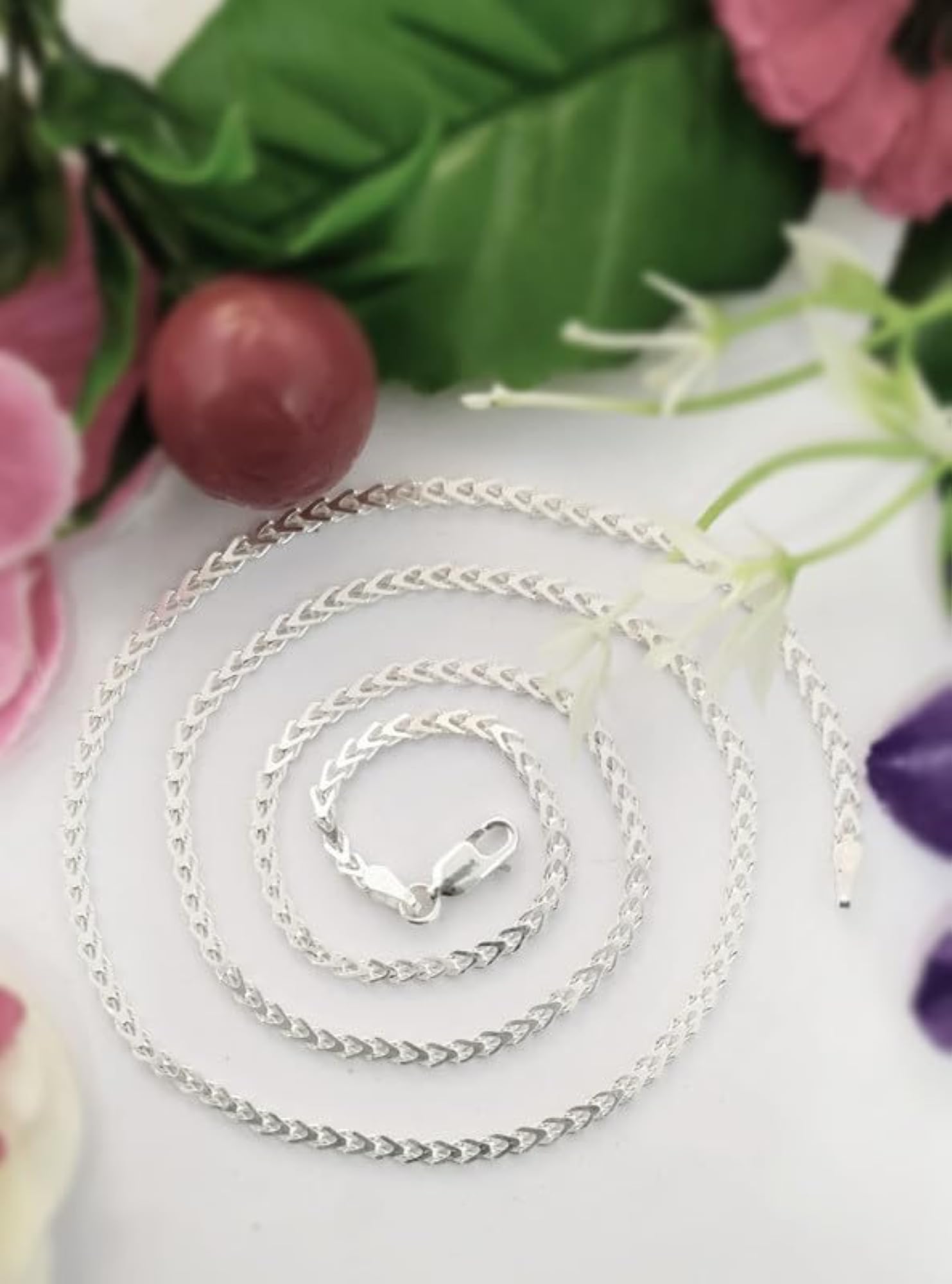 Men's Sterling Silver V Shape Chain, 2MM Thick