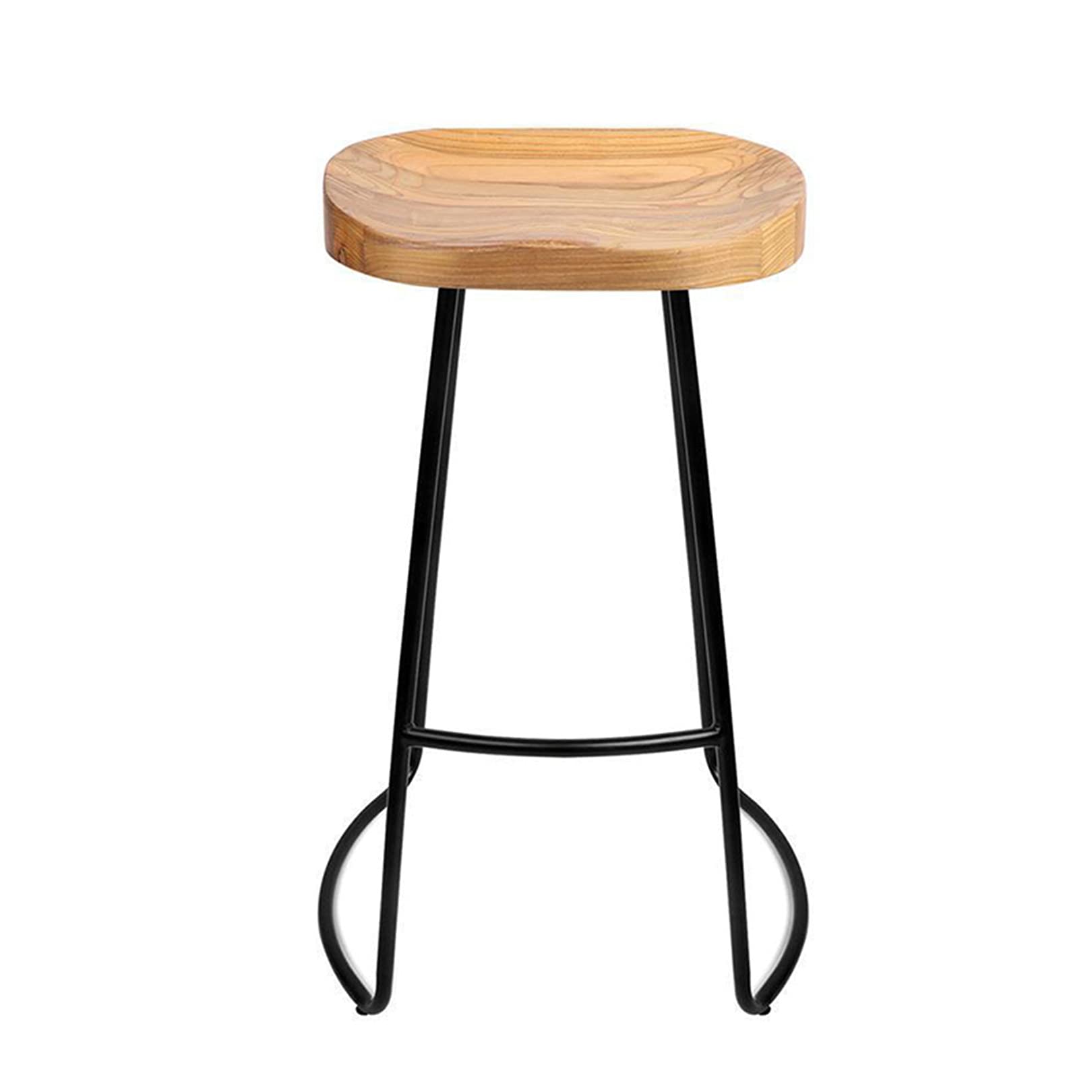 Taburetes de Bares, taburetes de Cocina, Juego de 2 sillas de Barras Altas con Marco de Hierro, Asiento de Alto Asiento de 65/75 cm, ensamblaje fácil, Industrial rústico