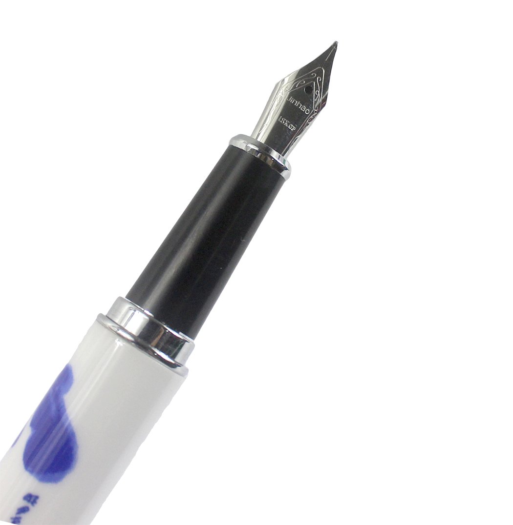Xiaoyu2pcs Jinhao 950 Blue And White Porcelain Fountain Pen Medium